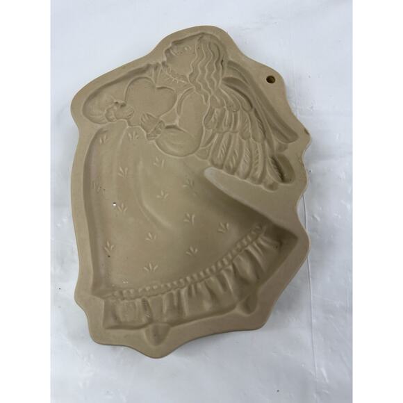 Brown Bag Cookie Art Mold Wilton 1987-1997 Kris Kringle Santa Angel Christmas - Picture 4 of 8